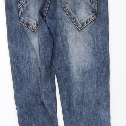 Jewelly Womens Blue Cotton Skinny Jeans Size XS L30 in Regular Button