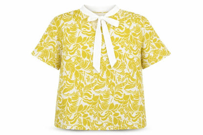 Womens UK Size 14 Marks and Spencer Yellow Basic Blouse