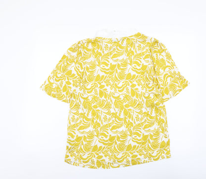 Womens UK Size 14 Marks and Spencer Yellow Basic Blouse
