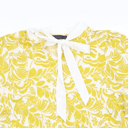 Womens UK Size 12 Marks and Spencer Yellow Basic Blouse
