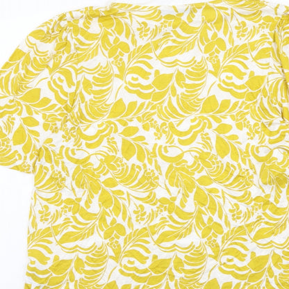 Womens UK Size 12 Marks and Spencer Yellow Basic Blouse