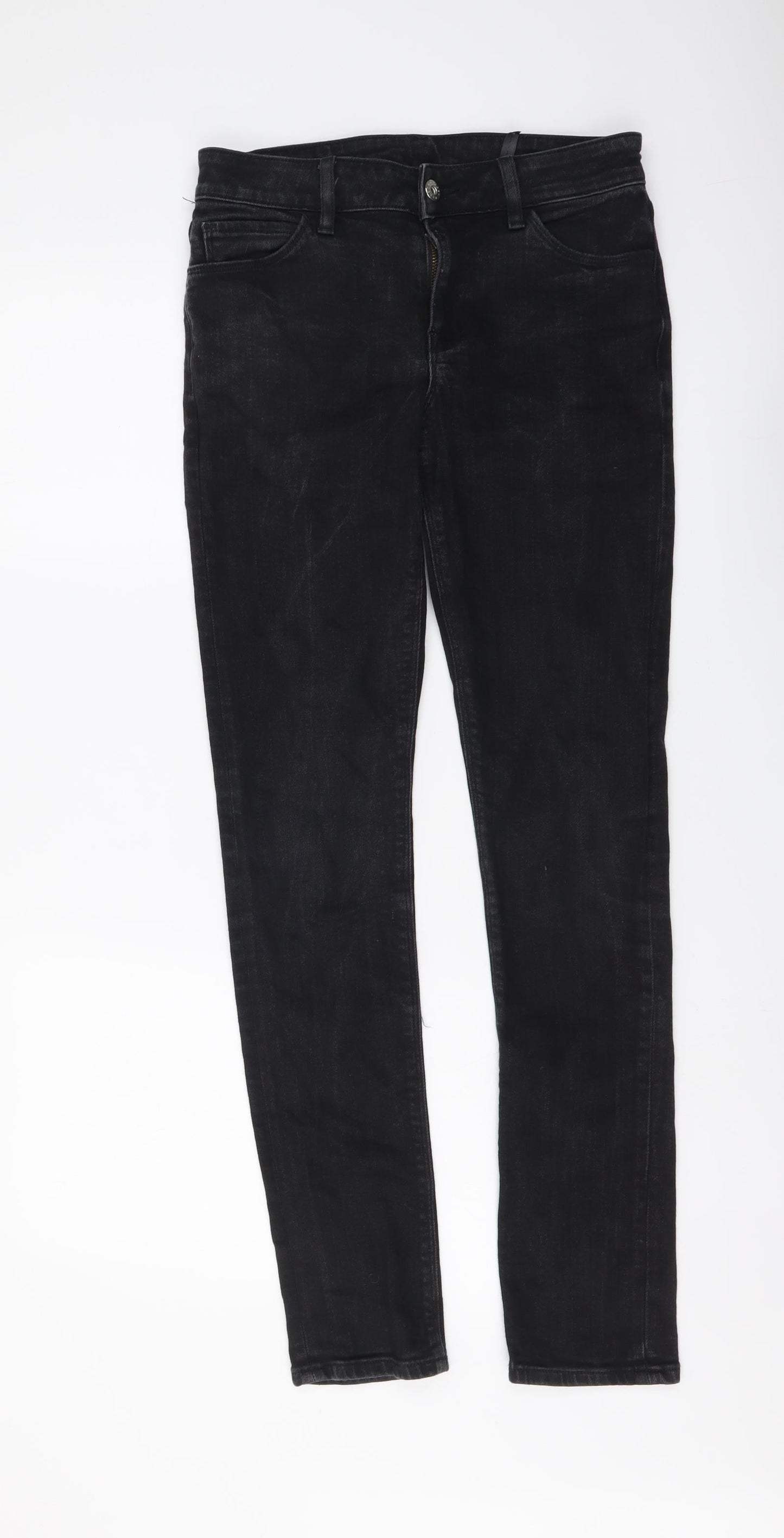 Womens UK Size 28 in Preworn Regular Fit Skinny Black Jeans