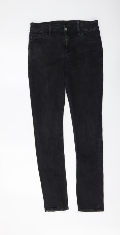 Womens UK Size 28 in Preworn Regular Fit Skinny Black Jeans