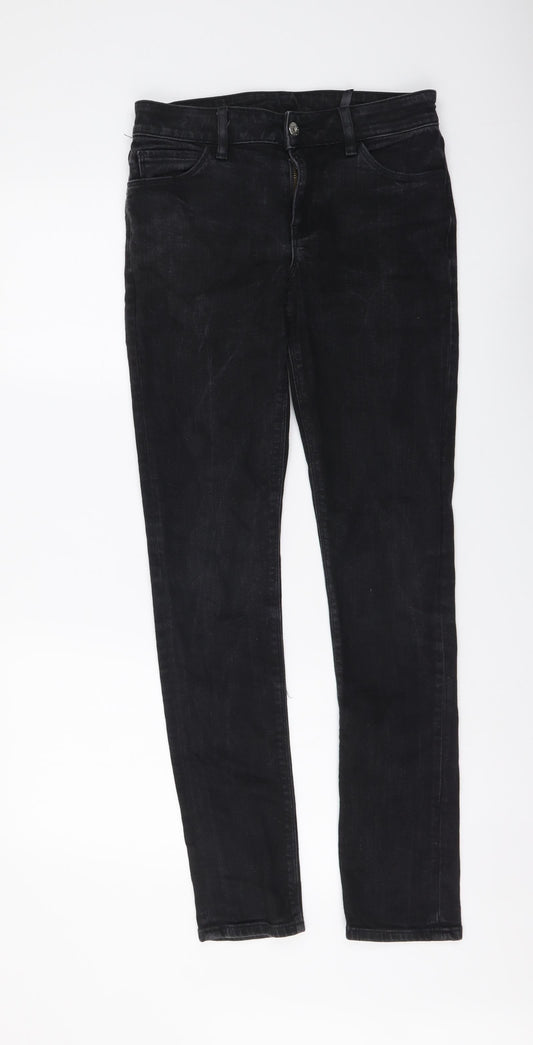 Womens UK Size 28 in Preworn Regular Fit Skinny Black Jeans