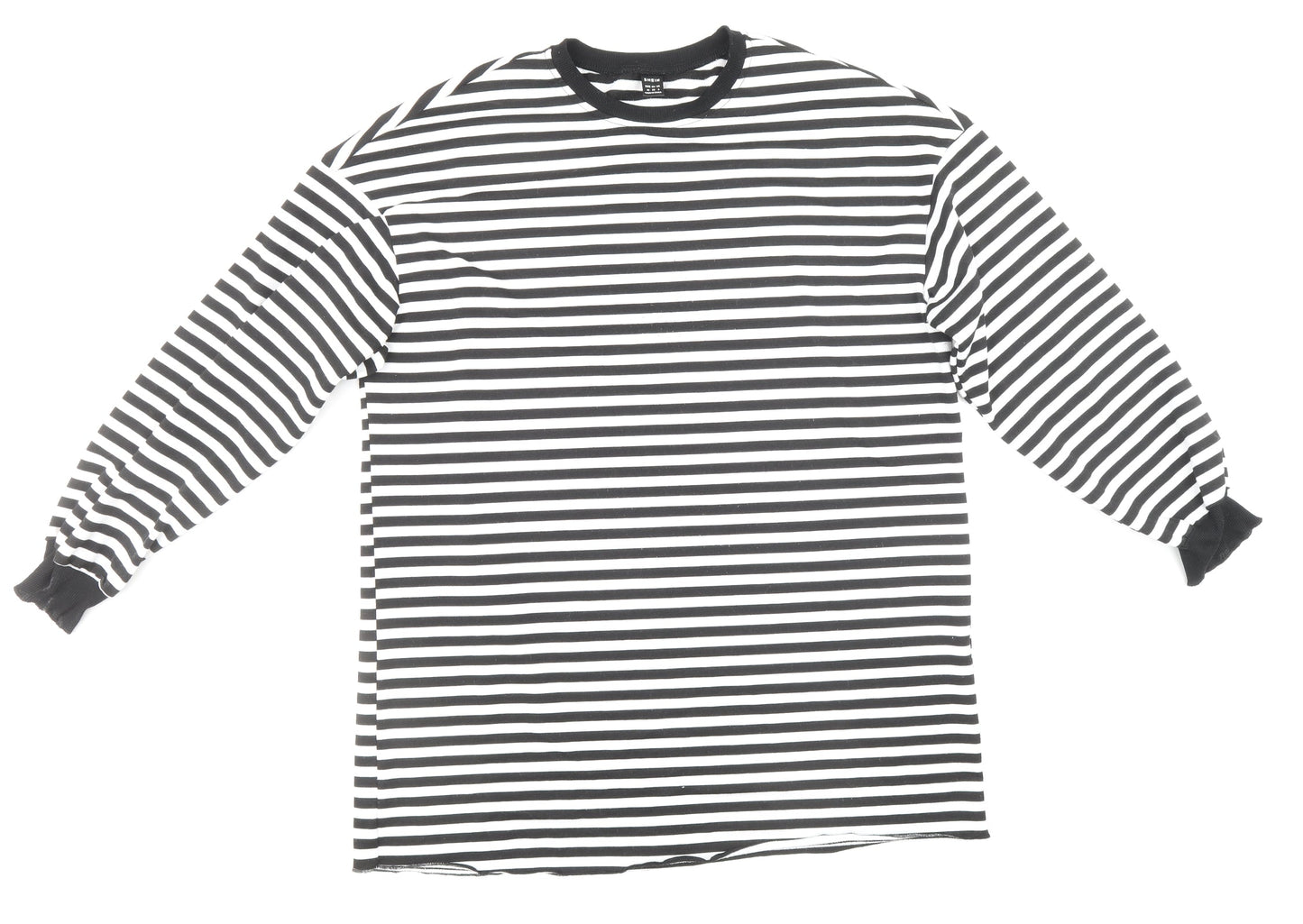 SheIn Womens Multicoloured Striped Polyester Pullover Sweatshirt Size M Pullover