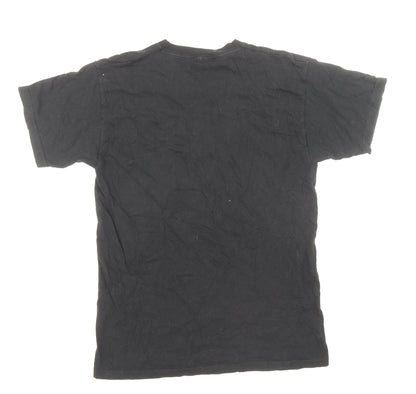 Womens UK Size S Love Black Basic T-Shirt
