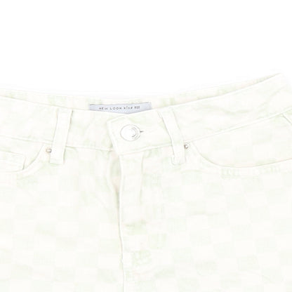 New Look Girls Multicoloured Check Polyester Mom Shorts Size 11 Years L3 in Regular Zip - Raw Hem