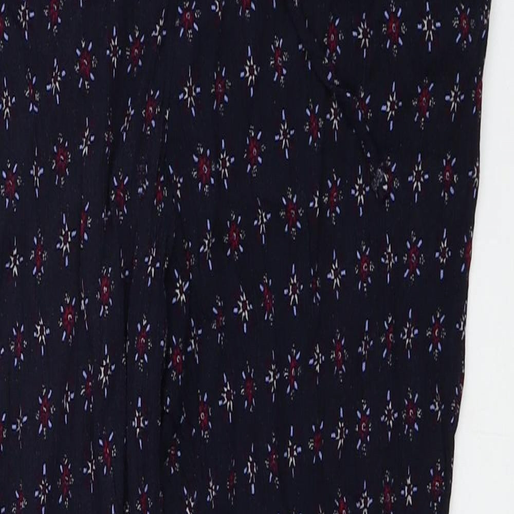 Womens UK Size 14 Marks and Spencer Regular Fit Carrot Blue Trousers