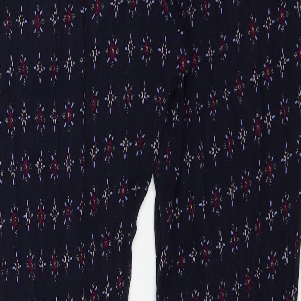 Womens UK Size 14 Marks and Spencer Regular Fit Carrot Blue Trousers