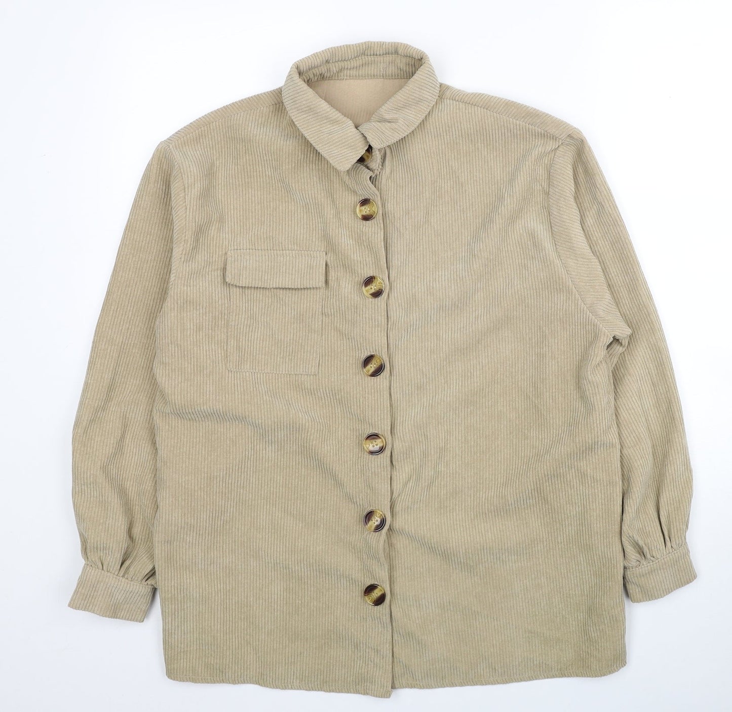 Nasty Gal Womens Beige Jacket Size 6 Button