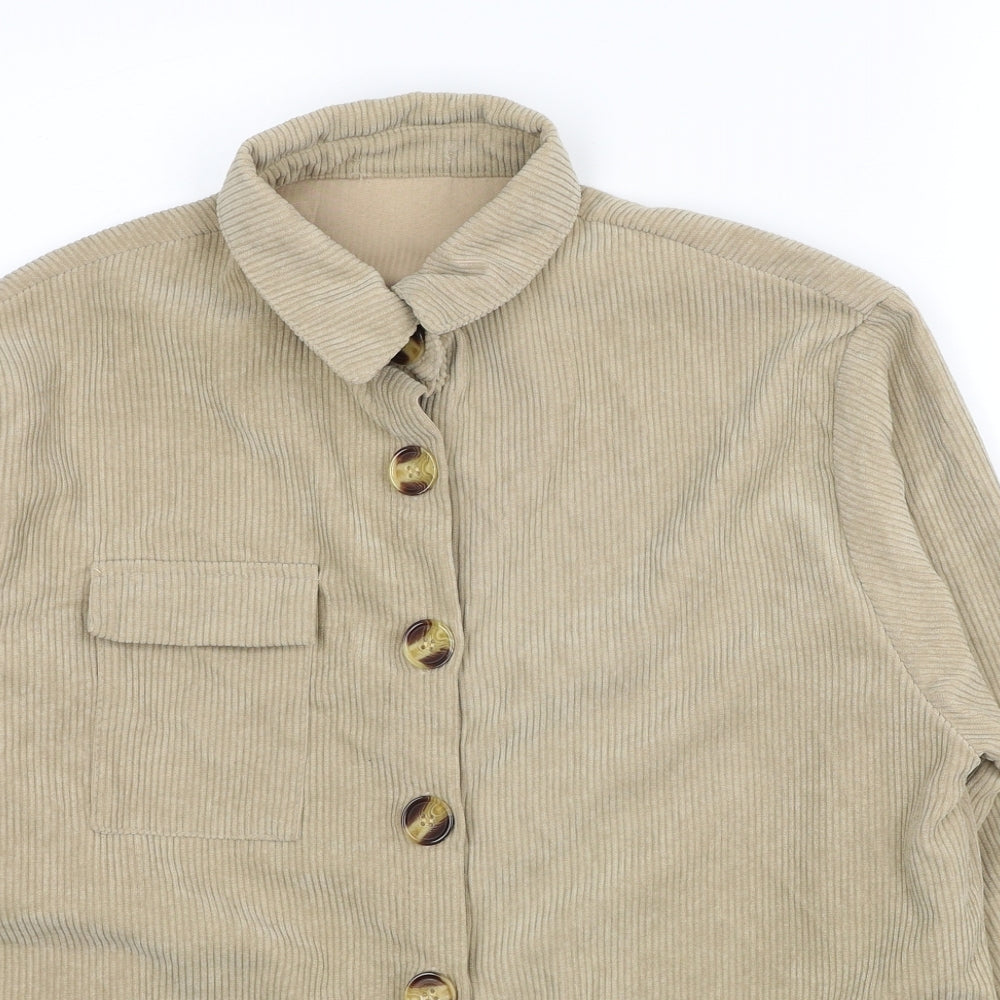 Nasty Gal Womens Beige Jacket Size 6 Button