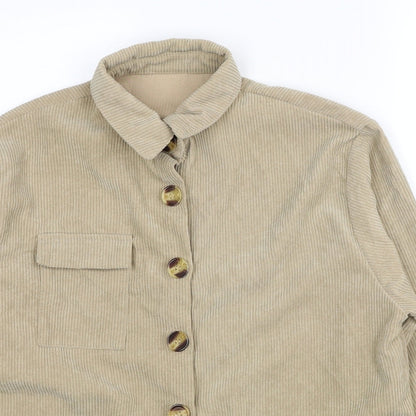 Nasty Gal Womens Beige Jacket Size 6 Button
