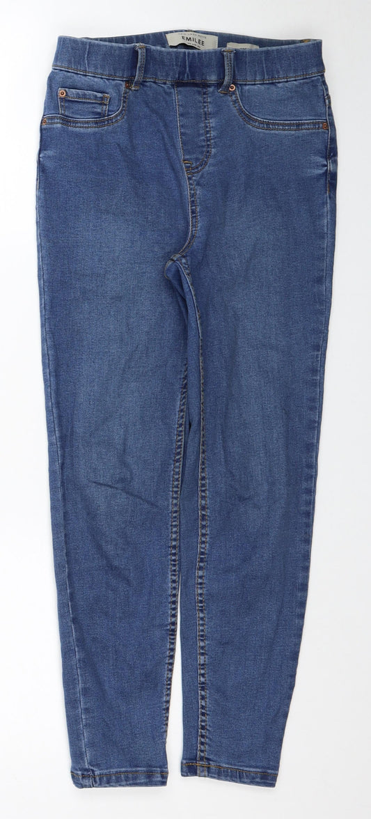 New Look Womens Blue Cotton Jegging Jeans Size 8 L24 in Regular