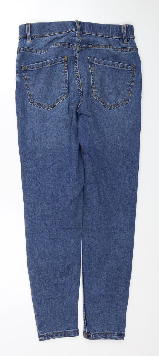 New Look Womens Blue Cotton Jegging Jeans Size 8 L24 in Regular