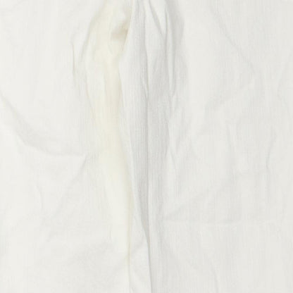 Pure Womens White Cotton Skinny Jeans Size 14 L25 in Regular Zip