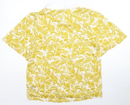 Womens UK Size 14 Marks and Spencer Yellow Basic Blouse