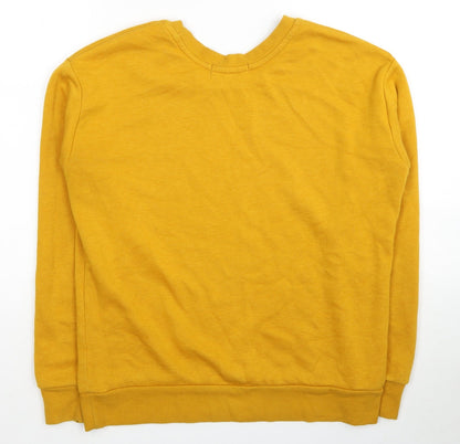 Primark Womens Yellow Polyester Pullover Sweatshirt Size 10 Pullover