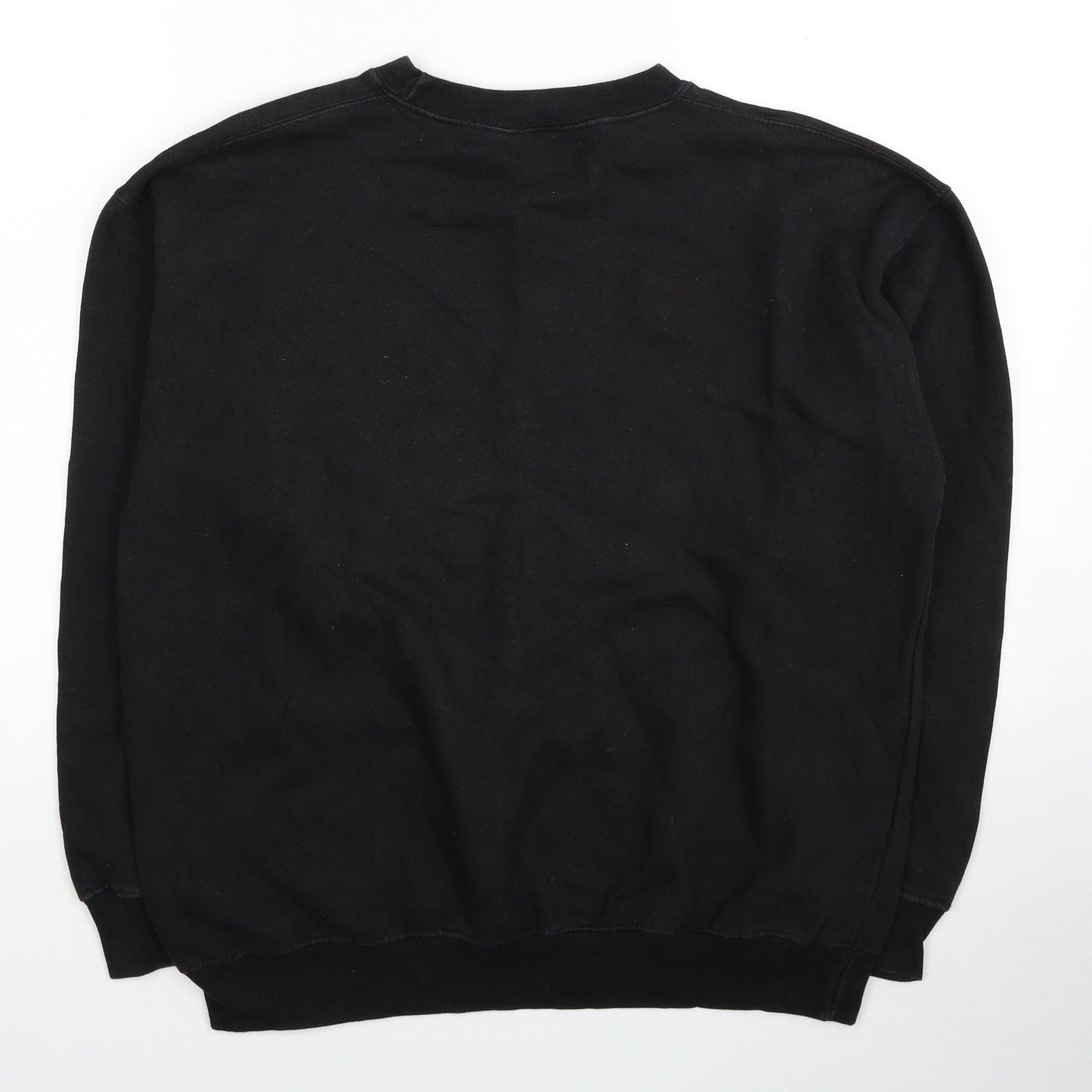 D&H Clothing Mens Black Polyester Pullover Sweatshirt Size M - Stay Dope