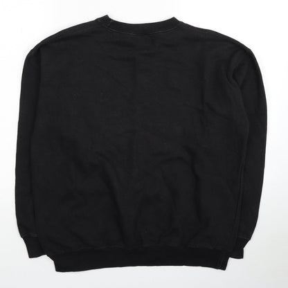 D&H Clothing Mens Black Polyester Pullover Sweatshirt Size M - Stay Dope