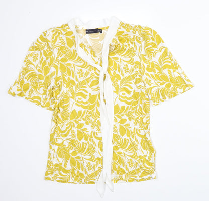 Womens UK Size 6 Marks and Spencer Yellow Basic Blouse