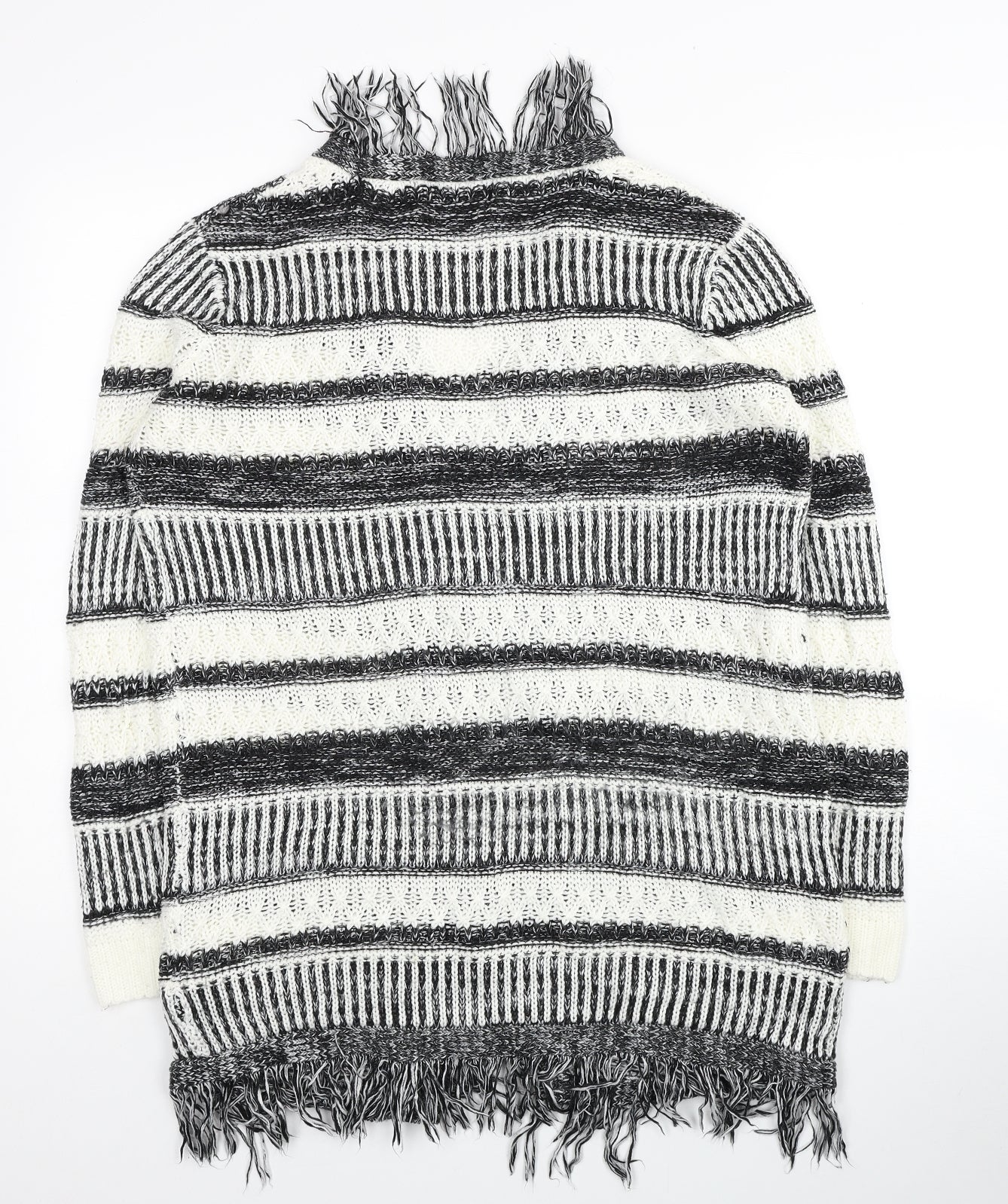 MINKPINK Womens Multicoloured V-Neck Striped Acrylic Cardigan Jumper Size XS