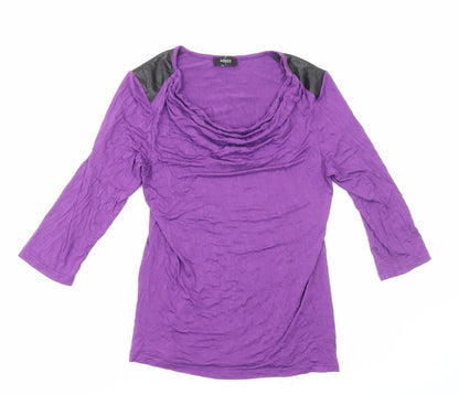 Womens UK Size S Klass Purple Basic T-Shirt