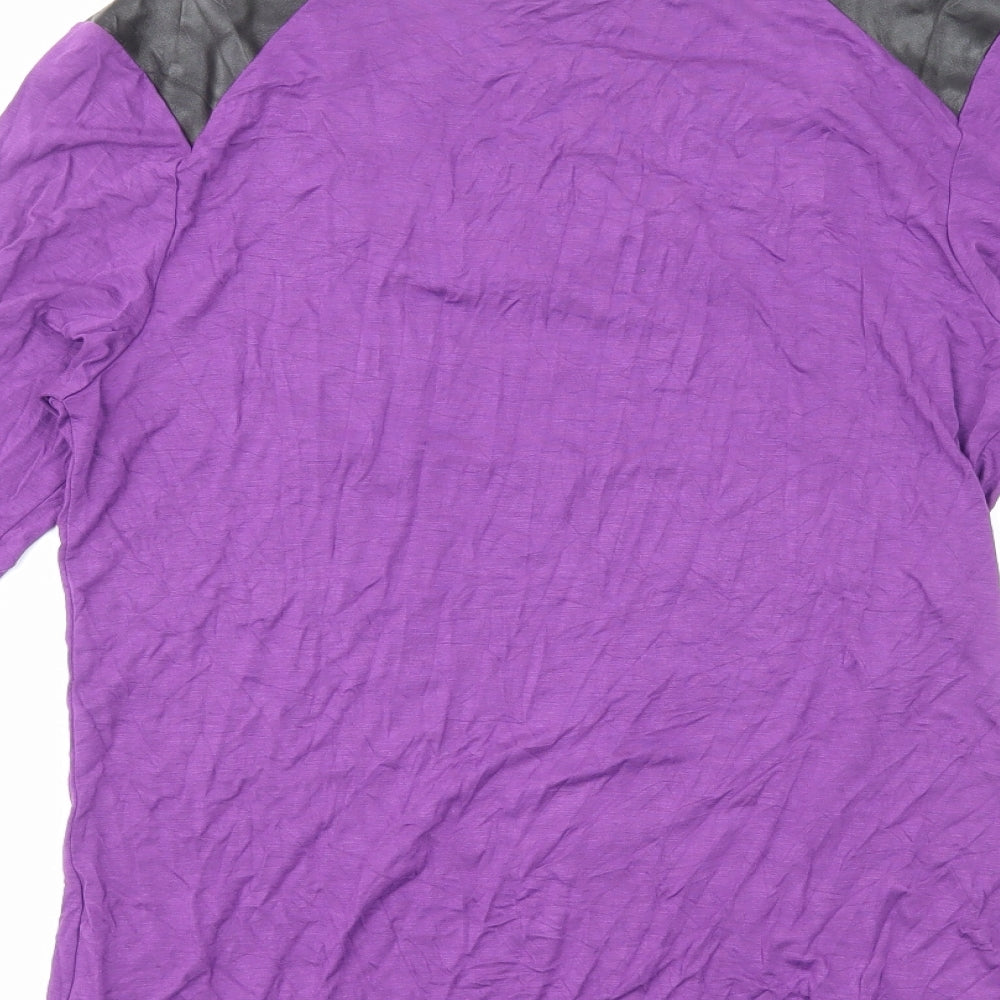 Womens UK Size S Klass Purple Basic T-Shirt