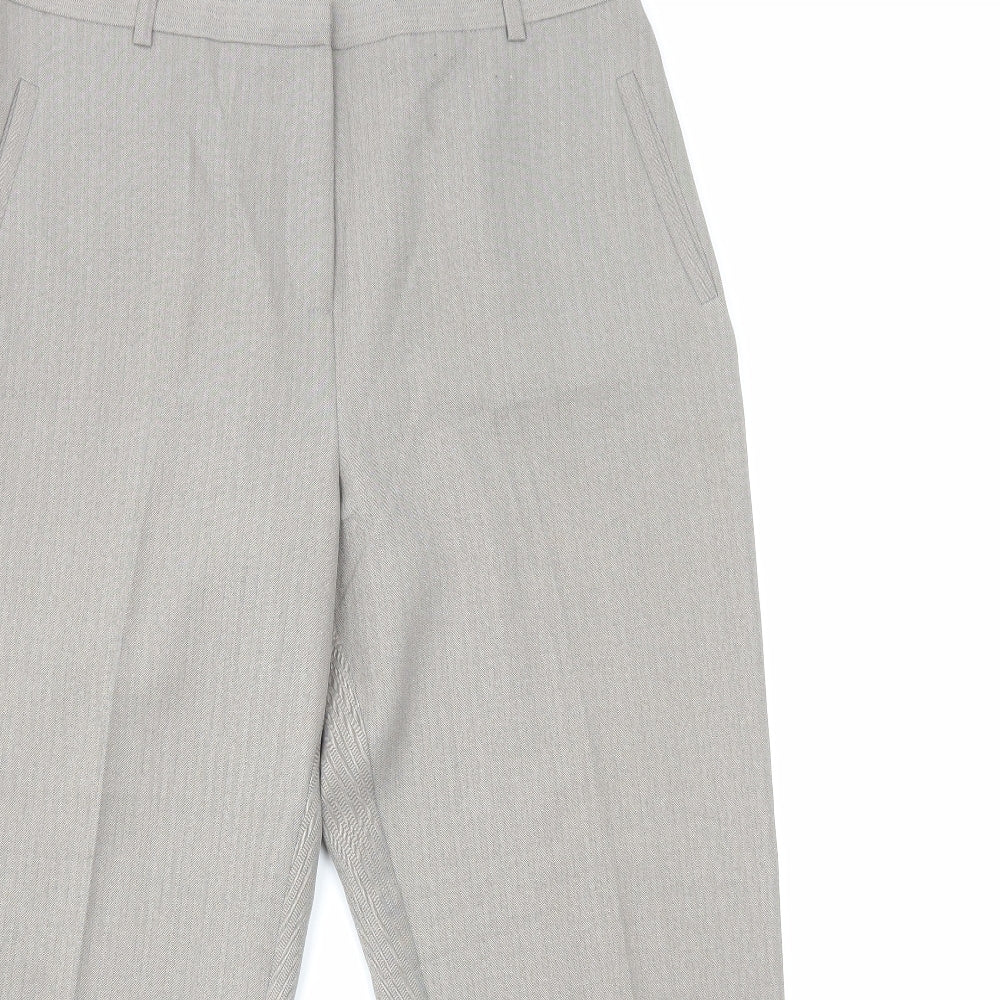 Classics Womens Grey Polyester Trousers Size 34 in L23 in Regular Zip