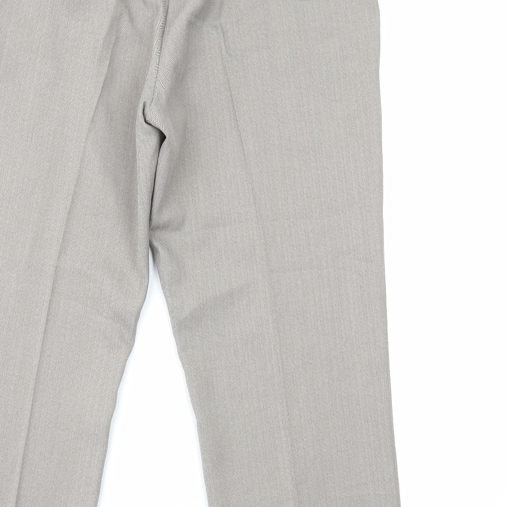 Classics Womens Grey Polyester Trousers Size 34 in L23 in Regular Zip