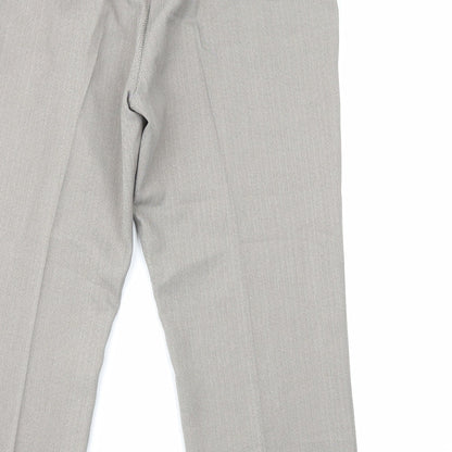 Classics Womens Grey Polyester Trousers Size 34 in L23 in Regular Zip