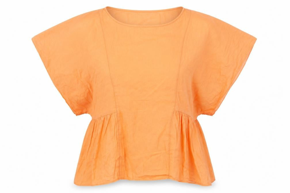 Womens UK Size XS Zara Orange Basic Blouse