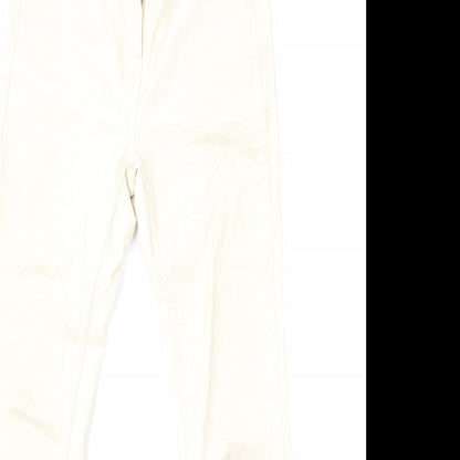 NEXT Womens Beige Cotton Skinny Jeans Size 8 L26 in Regular Zip