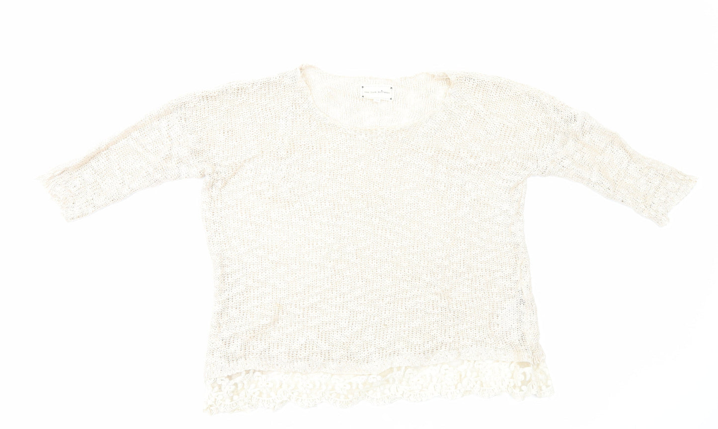 Womens UK Size M New Look Ivory Pullover Jumper