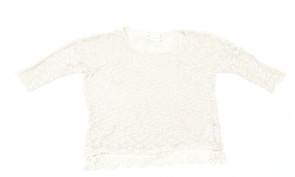 Womens UK Size M New Look Ivory Pullover Jumper
