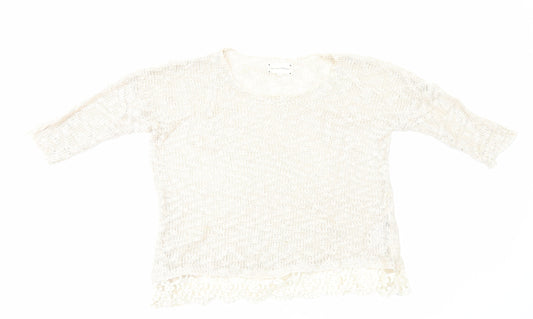 Womens UK Size M New Look Ivory Pullover Jumper