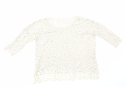 Womens UK Size M New Look Ivory Pullover Jumper