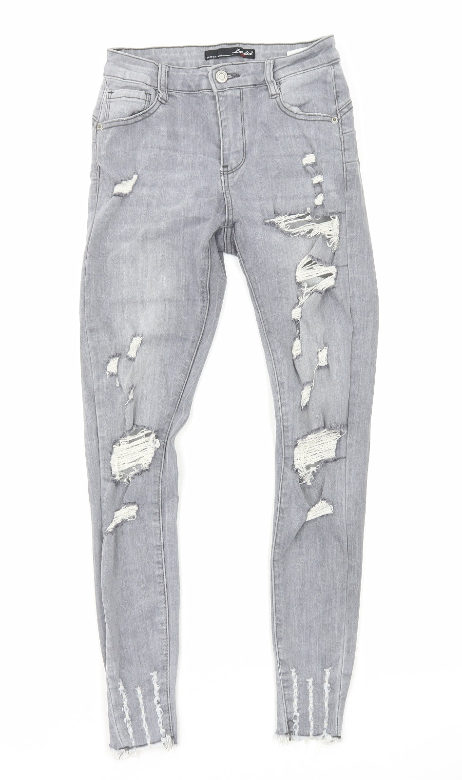 Womens UK Size 8 Laulia Regular Fit Skinny Grey Jeans