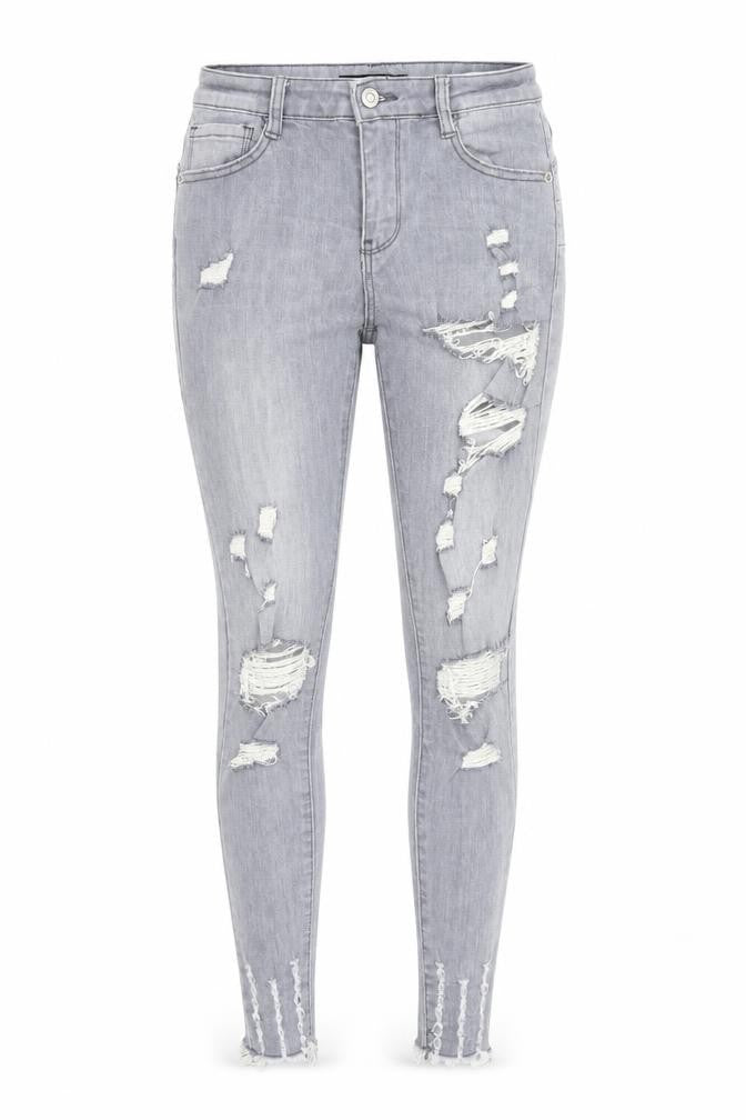 Womens UK Size 8 Laulia Regular Fit Skinny Grey Jeans