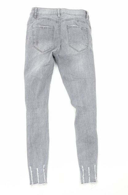 Womens UK Size 8 Laulia Regular Fit Skinny Grey Jeans
