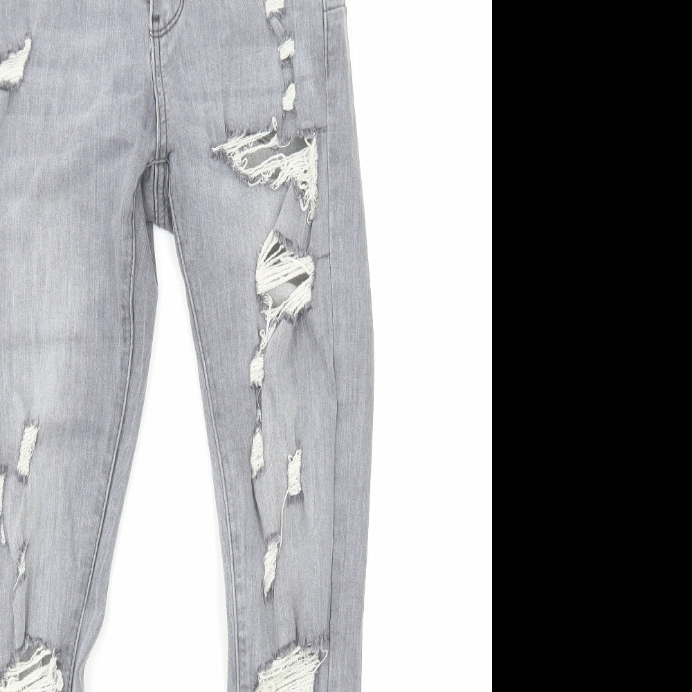Womens UK Size 8 Laulia Regular Fit Skinny Grey Jeans