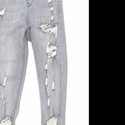 Womens UK Size 8 Laulia Regular Fit Skinny Grey Jeans