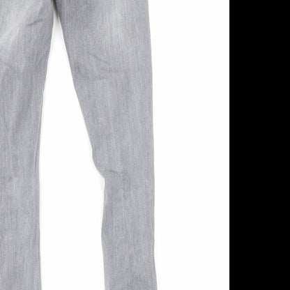 Womens UK Size 8 Laulia Regular Fit Skinny Grey Jeans