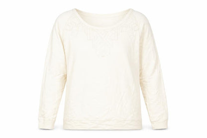 ESMARA Womens Beige Cotton Pullover Sweatshirt Size 10 Pullover
