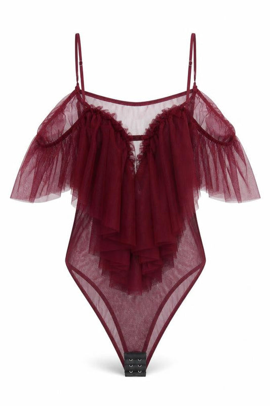 Womens UK Size M Just Your Outfit One-Piece Red Bodysuit