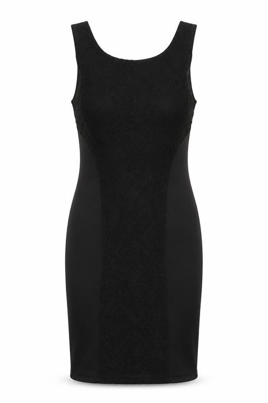 AX Womens Black Polyester Tank Dress Size 8 Scoop Neck Pullover