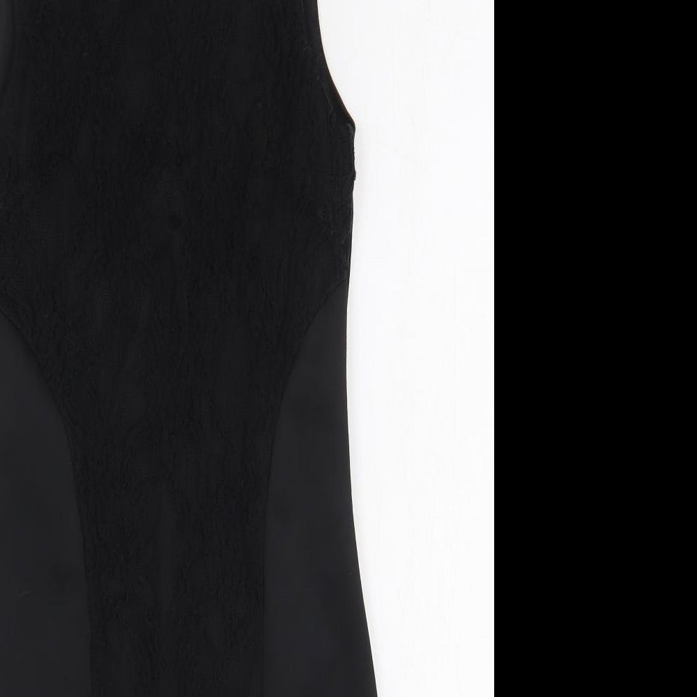 AX Womens Black Polyester Tank Dress Size 8 Scoop Neck Pullover