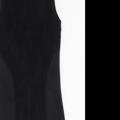 AX Womens Black Polyester Tank Dress Size 8 Scoop Neck Pullover