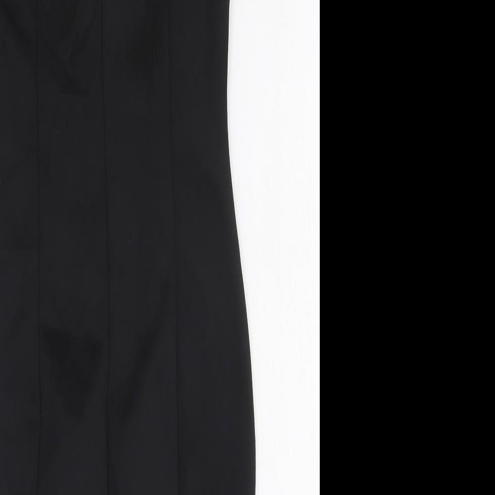 AX Womens Black Polyester Tank Dress Size 8 Scoop Neck Pullover