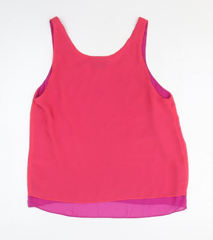 Womens UK Size 12 Topshop Pink Basic Tank