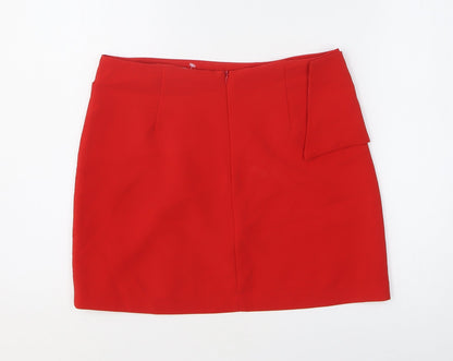 K.Zell Womens Red Polyester Bandage Skirt Size 30 in Zip